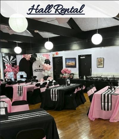 VFW 1527 indoor banquet hall set up for an event